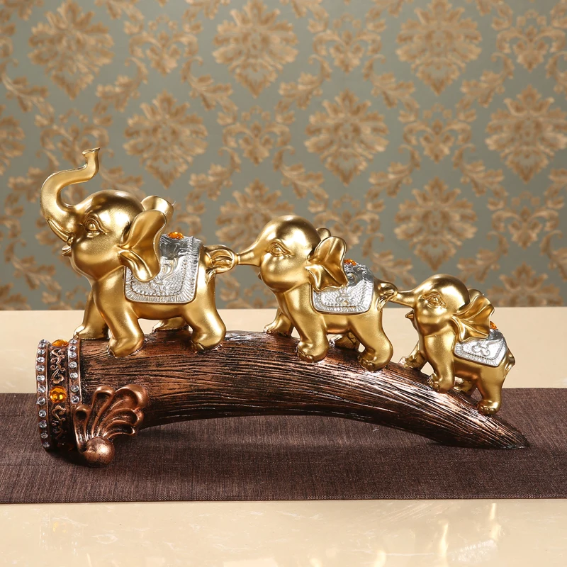 Статуя слона в стиле ретро статуя из смолы ручной работы с изображением животных