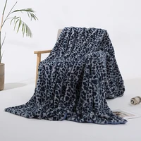 plush mink coral fleece blanket sofa bed cover bedspread thicken leopard print blanket super soft warm rabbit fuzzy fur blankets