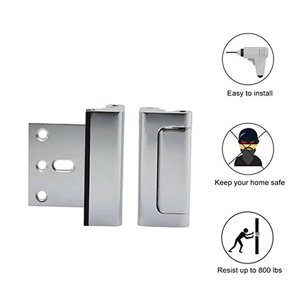 Aluminium Alloy U Door Reinforcement Lock Defender Security Stopper Home Child Proof | Обустройство дома