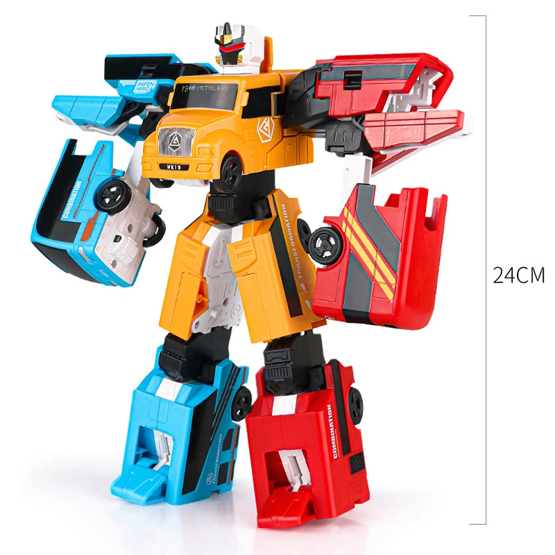 

3 In 1 Bus Transformation Car Robot Toys Birthday Gift Action Figure Deformation Toys Boys Educational Toy For Children CT0156