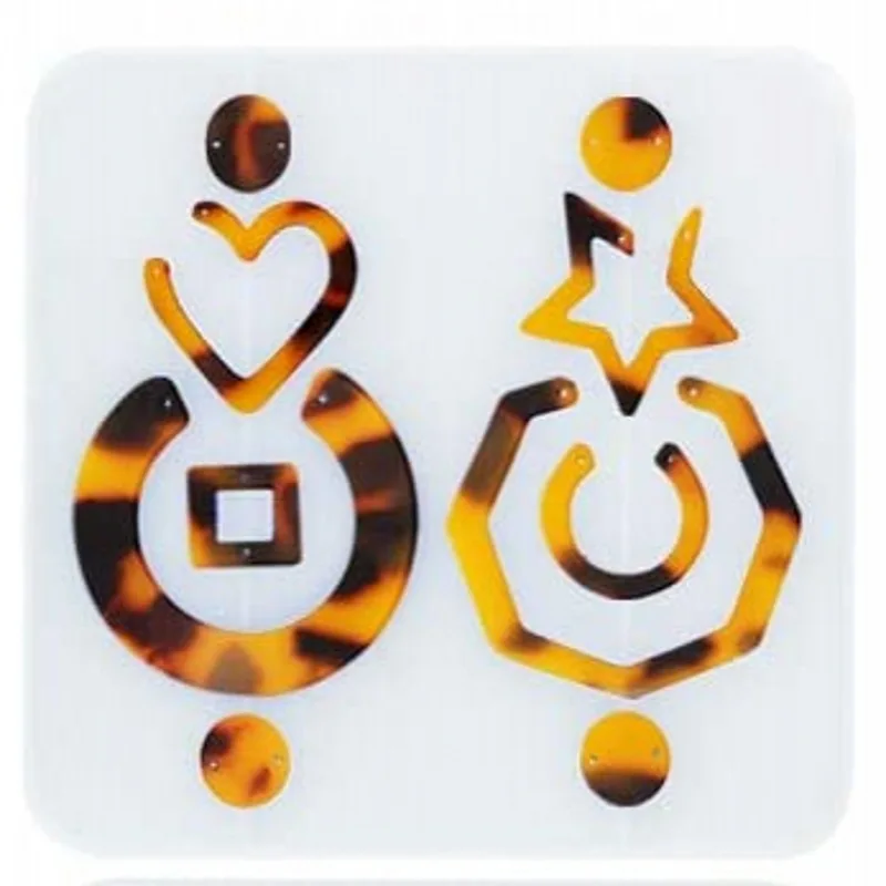 

INS Hot Silicone Molds Earring Pendant Geometric Designer DIY Handmade Epoxy Resin Molds Casting Bohemian Drop Dangle jewelry