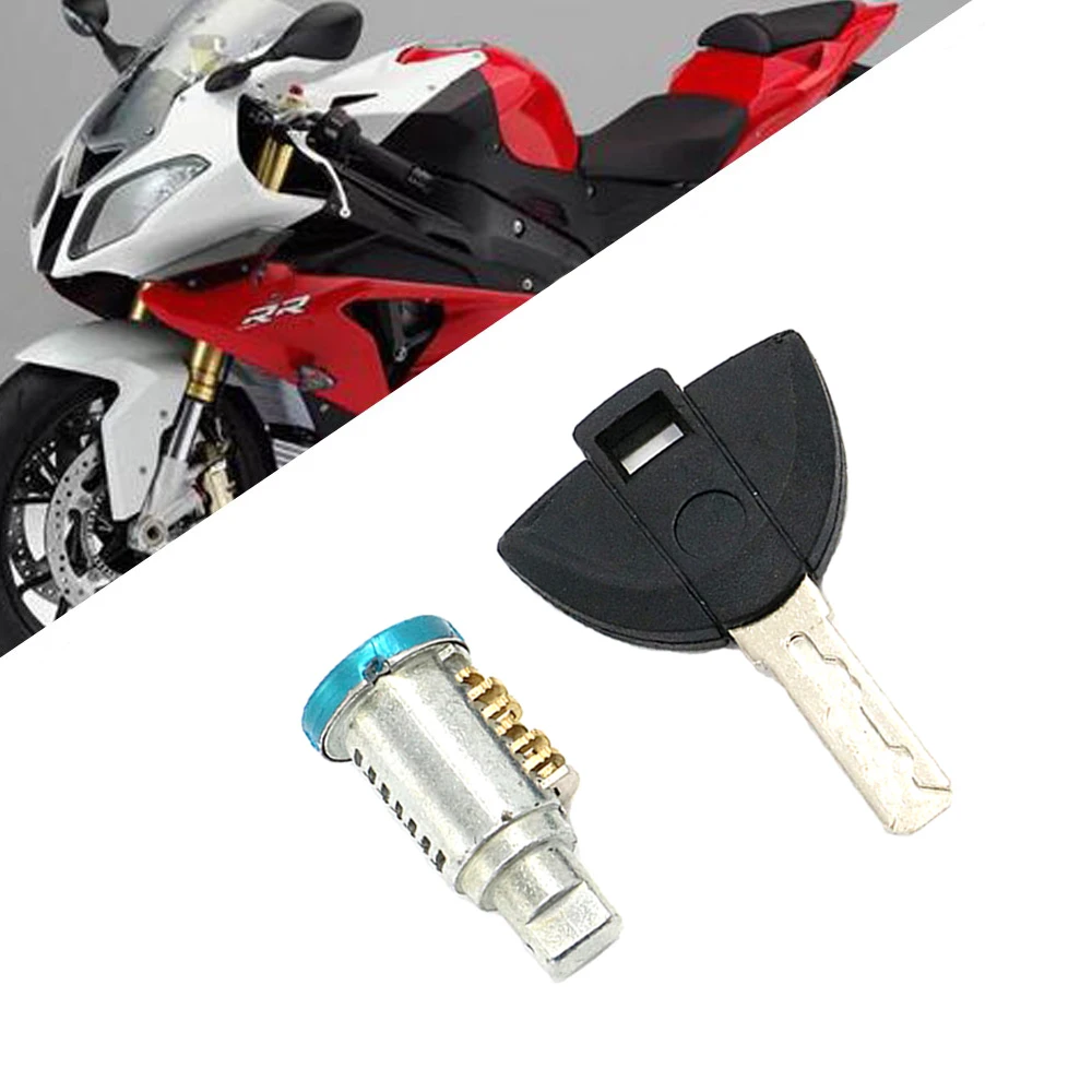 Замок на заднее сиденье мотоцикла и набор ключей с навесным замком черного цвета