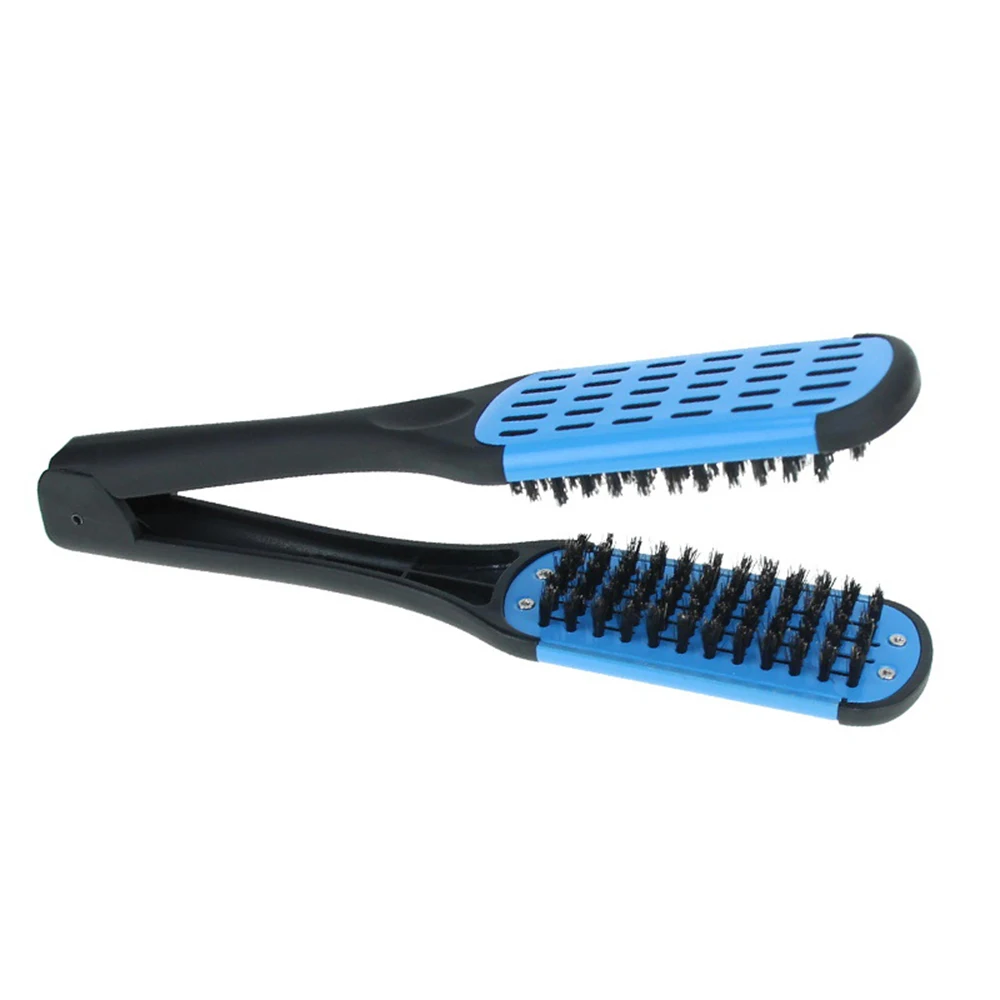 

New Nylon Straightening Comb Double Sided Hair Brush Clamp Hairdressing Natural Fibres Hair Comb Hairstyling Tool