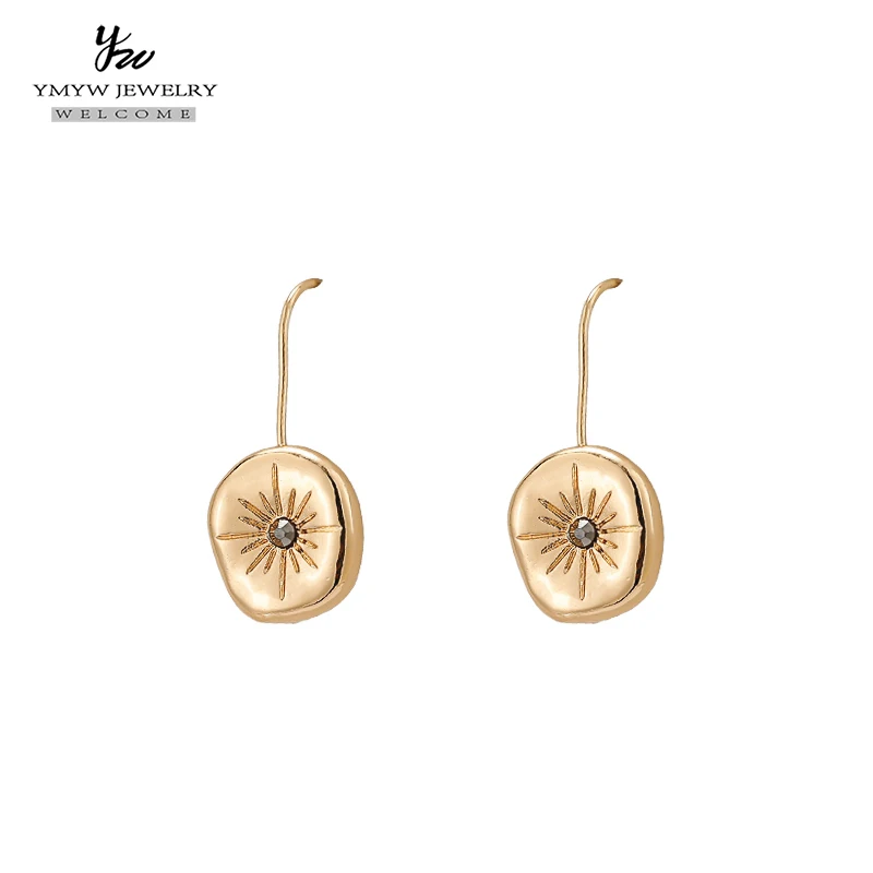YMYW модные винтажные Ретро серьги цинковый сплав металл геометрические капли для