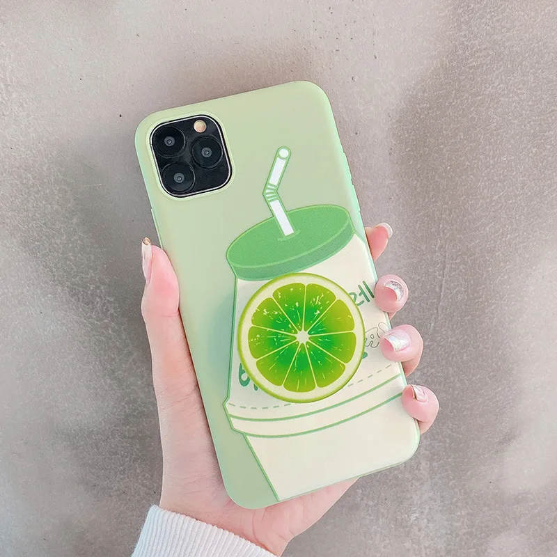 Green lemon Чехол для телефона для iphone 6 7 8 xr xs max чехол для телефона для iphone 11 11 pro 11 pro max чехол для телефона для iphone 7 8 plus чехол в фруктовом стиле - Цвет: Green lemon