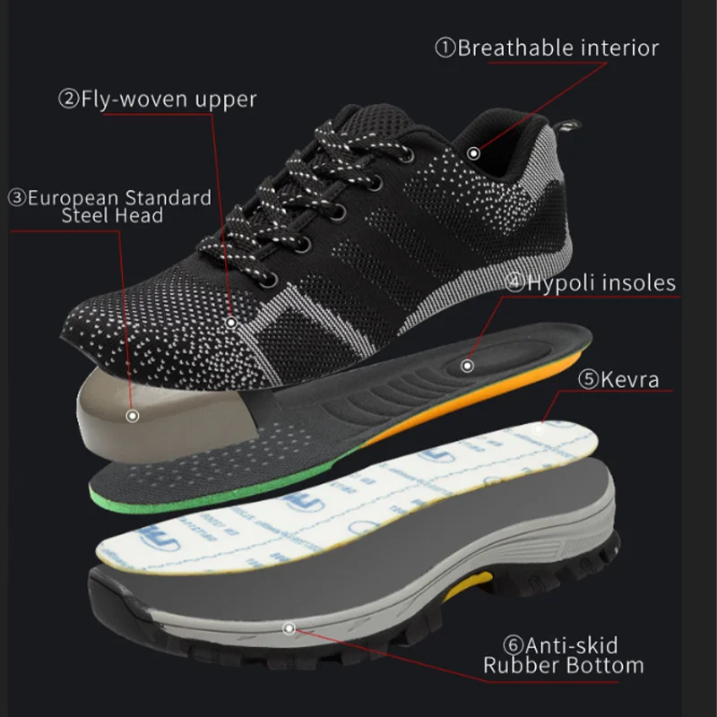 Women Work Boots Waterproof Winter Safety Shoes Men Boots with Fur Warm Snow Casual Shoes Sneakers Outdoor All Season