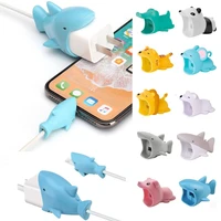 100sets big and small cute bite cable 10 animals organizer management wire protector for iphone charging data line cable