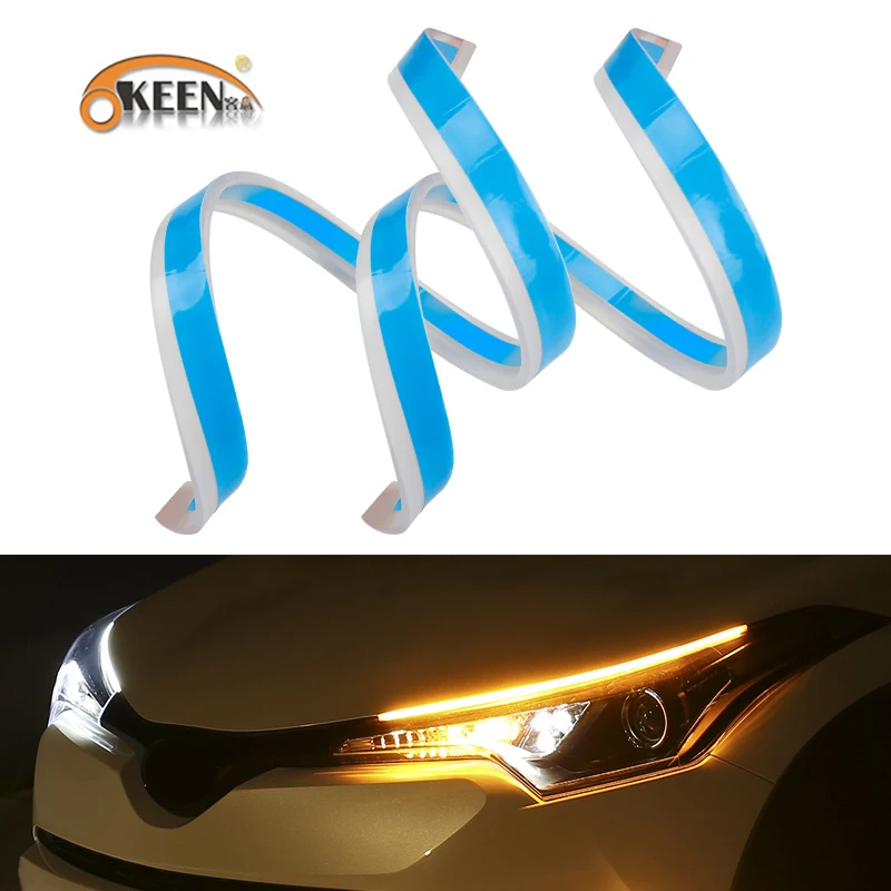 Светодиодные дневные ходовые огни OKEEN Knight Rider гибкие последовательный поток