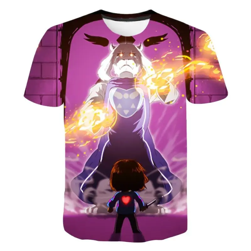 Детская футболка с 3D принтом Undertale модные мужские и женские футболки мультяшным