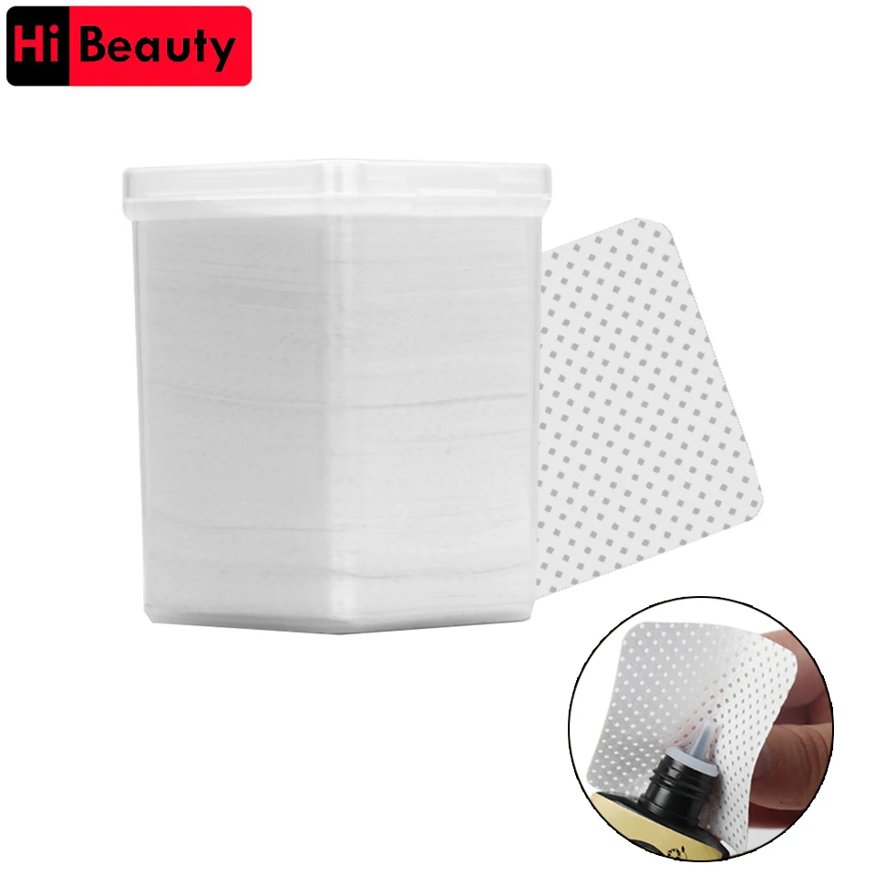 

1 Box 200pcs Cotton Clean Cleaning Pads Wipe For Eyelash Extension Glue Bottle Mouth Nail Removal Towels Cotton Piece