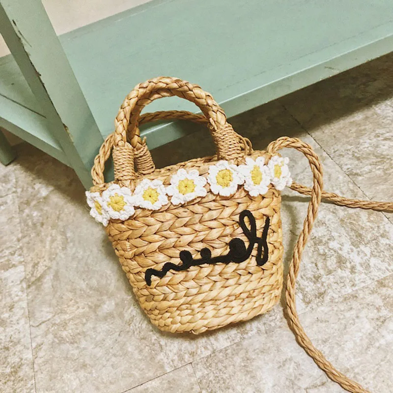 Модная женская прочная плетеная Сумка через плечо повседневные круглые плетеные