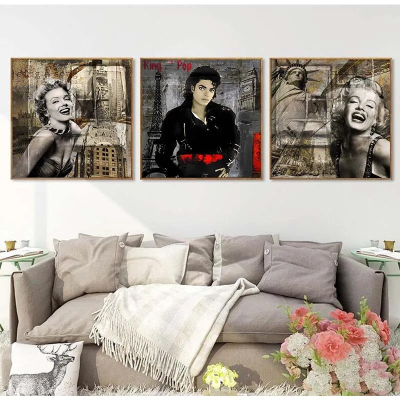 Картина для портрета Майкла Джексона известная звезда настенный холст плакаты