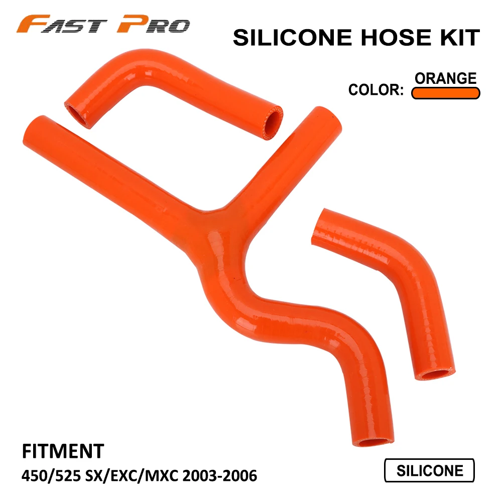 

Silicone Radiator Coolant Hose For KTM SX EXC MXC MX 450 525 03-06 Enduro Dirt Bike Racing Offroad Motorcycle Motocross