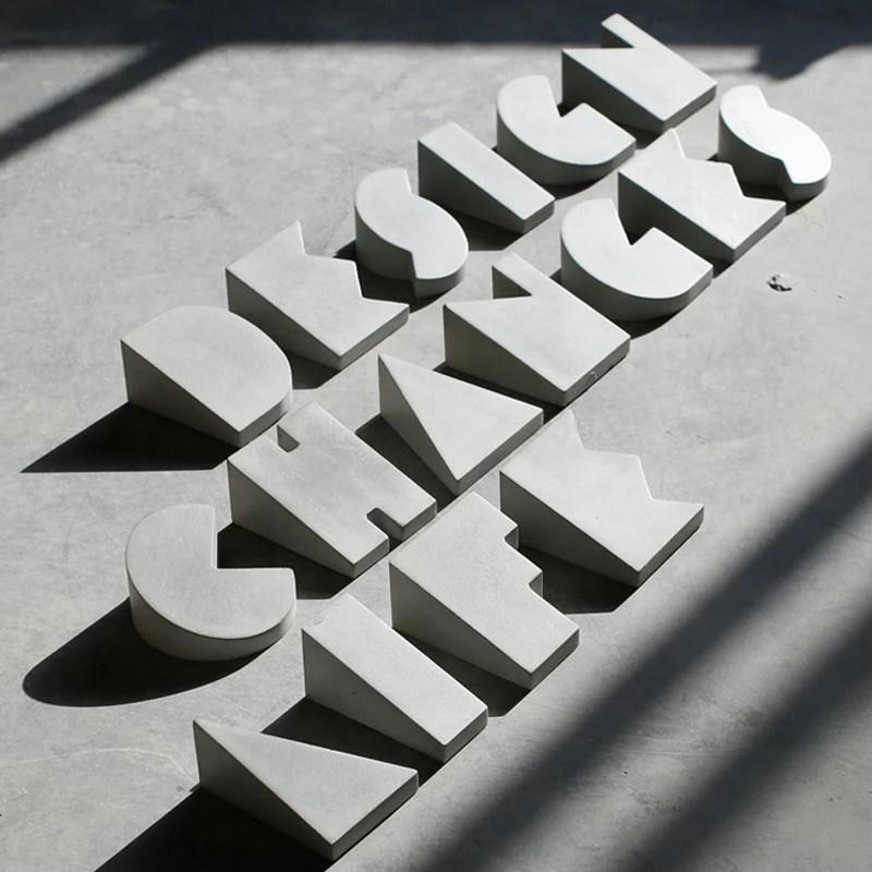 Цементные буквы настенные украшения простой логотип Трехмерные подвесные