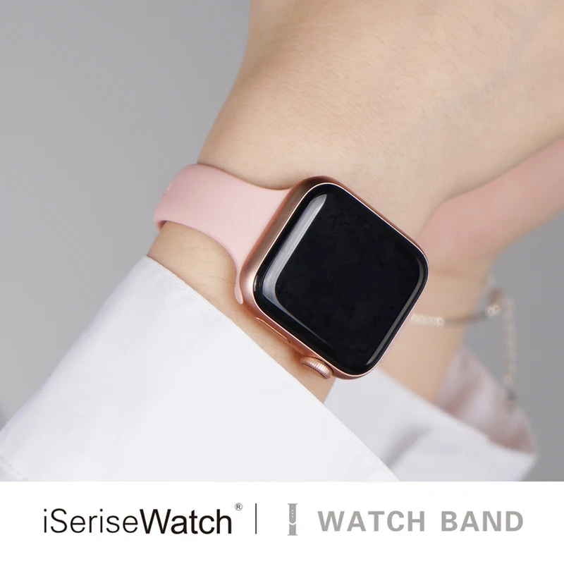 Ремешок для Apple watch band 5 4 44 мм 40 iwatch 38 42 мягкий спортивный силиконовый браслет
