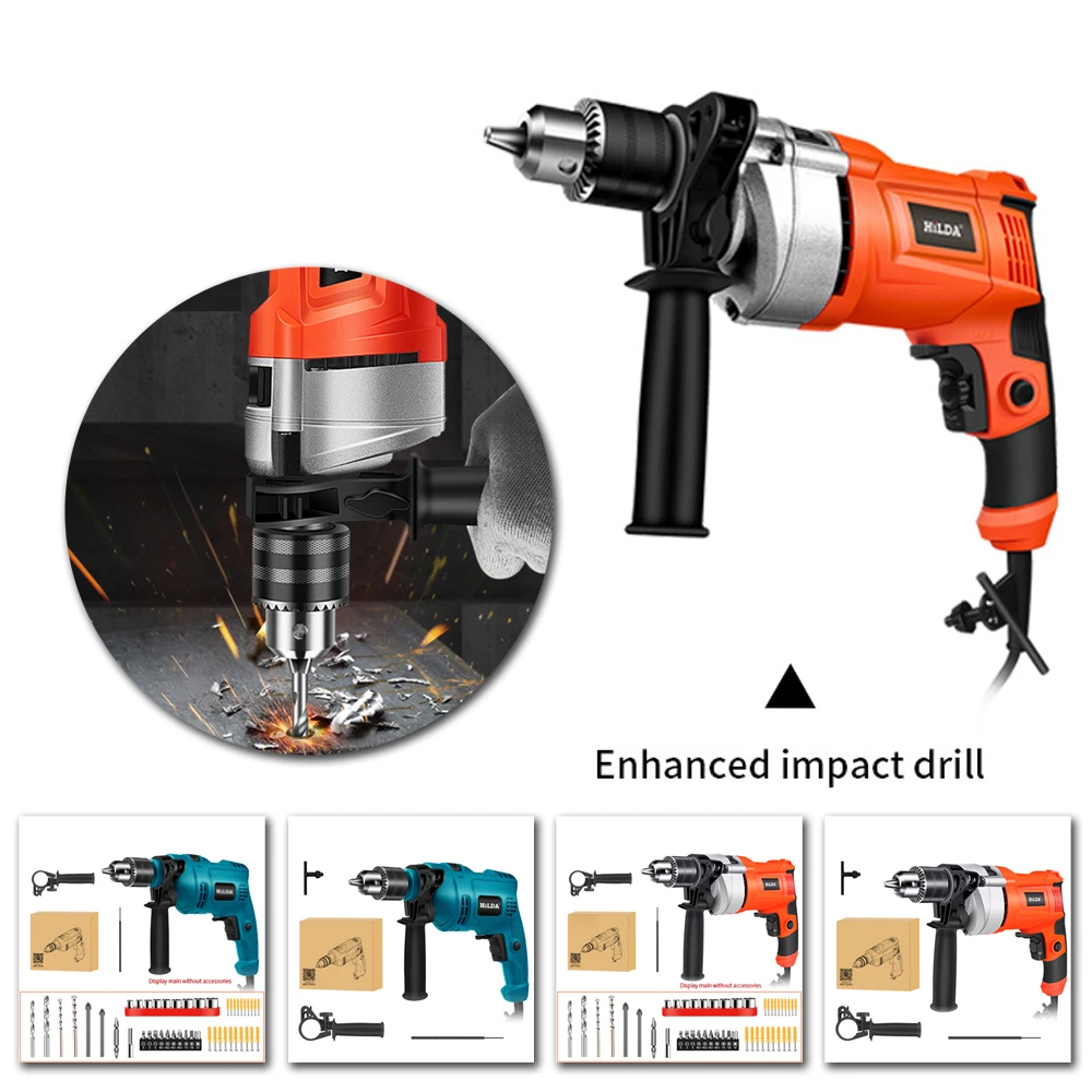 Электрическая дрель электроинструменты многофункциональный набор ударной