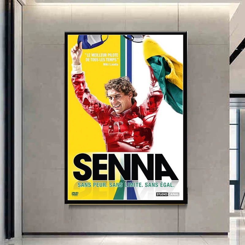 

Legend Star Champion Race Car Ayrton Senna F1 Formula Canvas Painting Poster and Prints Wall Art Picture for Living Room