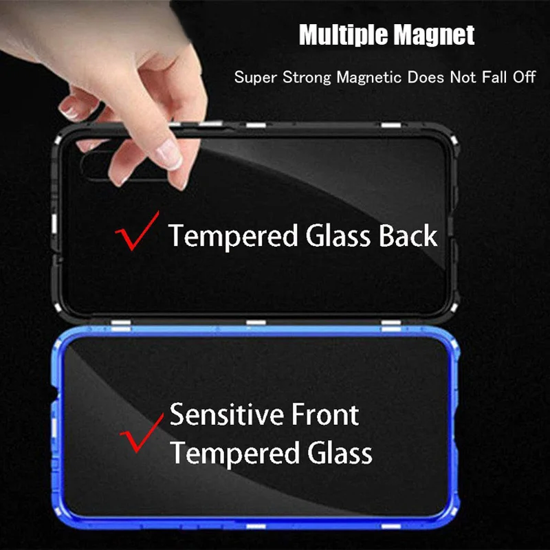 Двусторонний чехол с магнитной адсорбцией на 360 градусов для Xiaomi 9 9T Pro CC9 CC9E