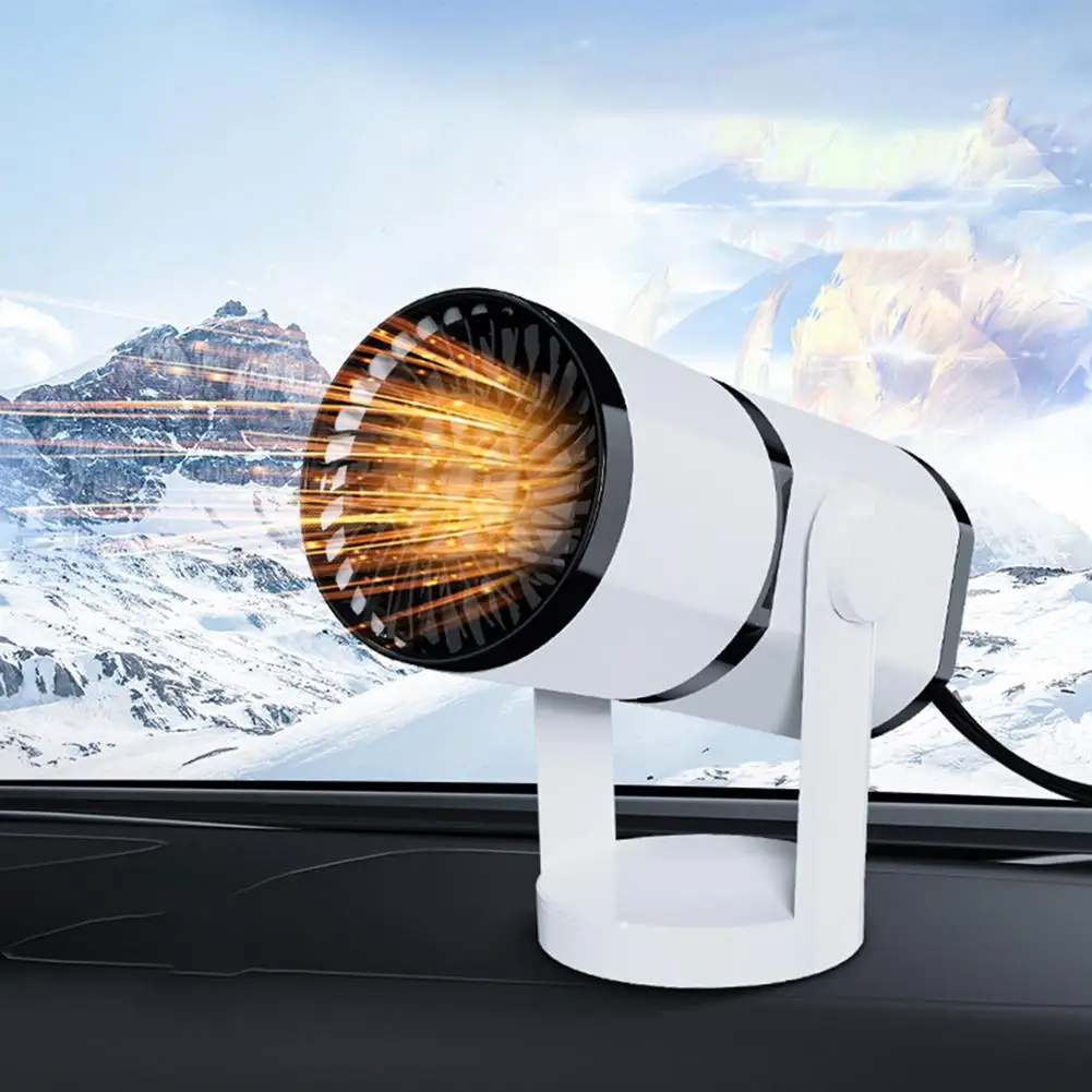 

12V/24V 150W 2 In 1 Portable Car Heater 360 Degree Rotating Electric Dryer Cooling Heating Fan Windshield Defroster Demister