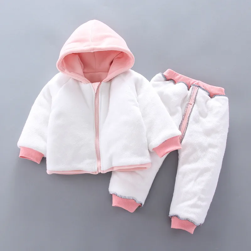 

Infant Clothing Sets Winter Baby Suit Fleece Thicken Clothes For Newborn Baby Boys Clothes Coat Pants Outfit Warm Kids Costume