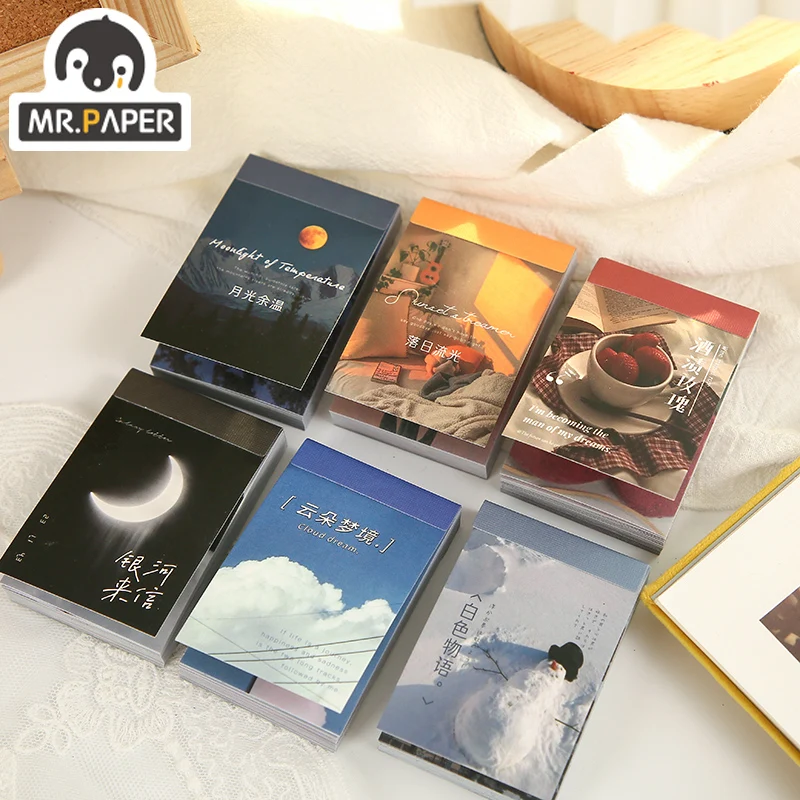 

Mr Paper 6 серия нежная коллекция наклейка книга Ins стиль наклейка книга креативные канцелярские товары ручной работы офисные принадлежности б...