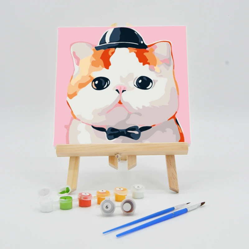 Краска картина по номерам на холсте 20 × см с рамкой для детей изображением