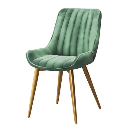 Обеденный стул легкий роскошный кожаный + стальная спинка кафе sillas de comedor chaise fauteuil