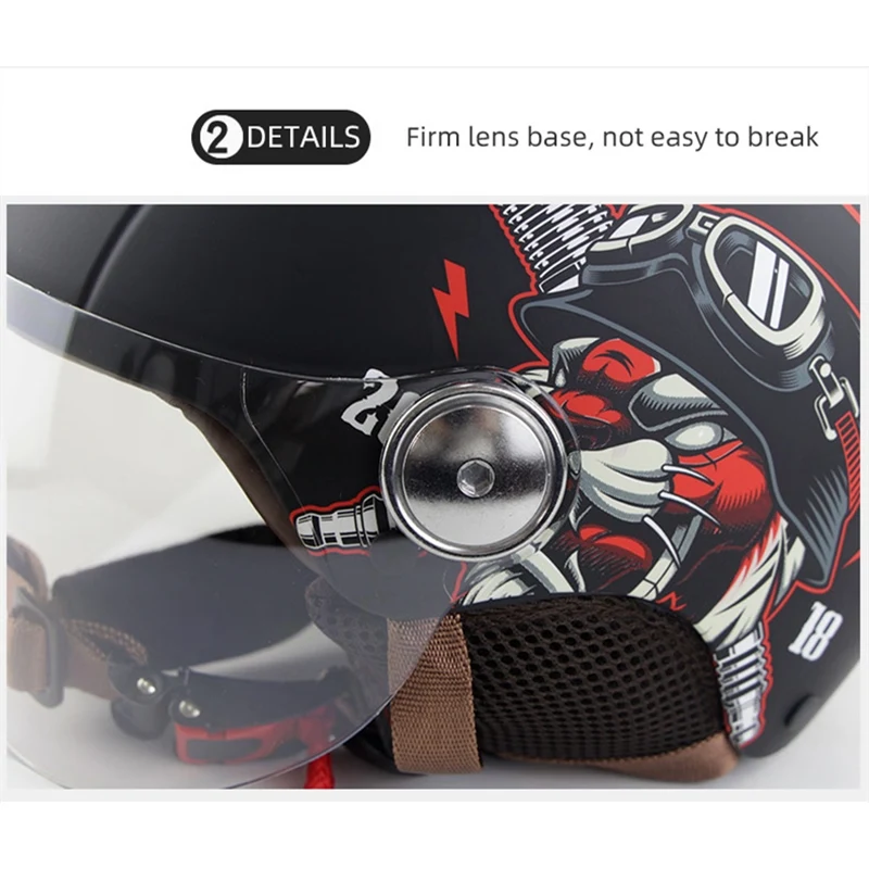 Motorcycle Children's Helmet Vintage Women Moto Helmets Colorful Open Face for Female Kids Retro Safety Casco Electric Scooter |