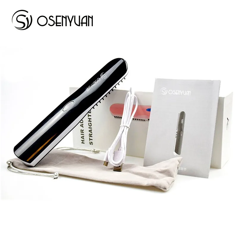 Беспроводной мужской выпрямитель для бороды стайлер расческа ЖК дисплей