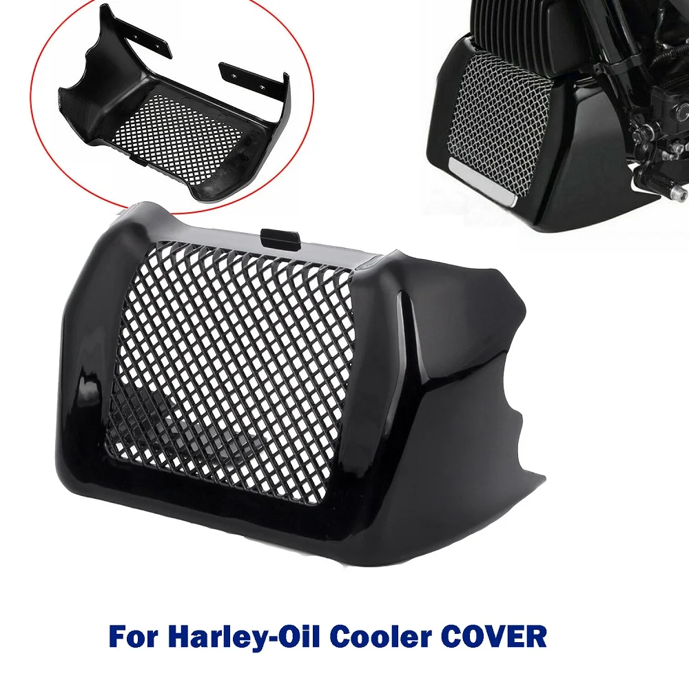Black Chrome ABS Motorcycle Oil Cooler Cover Case Kit for Harley MK8 Touring Models 2017-UP