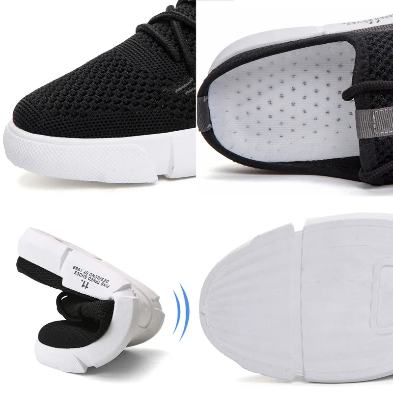 

Summer Mesh Flats Casual Shoes Men Fashion 2021 New Lightweight Breathable Man Black Sneakers Zapatillas Para Hombre Chaussures