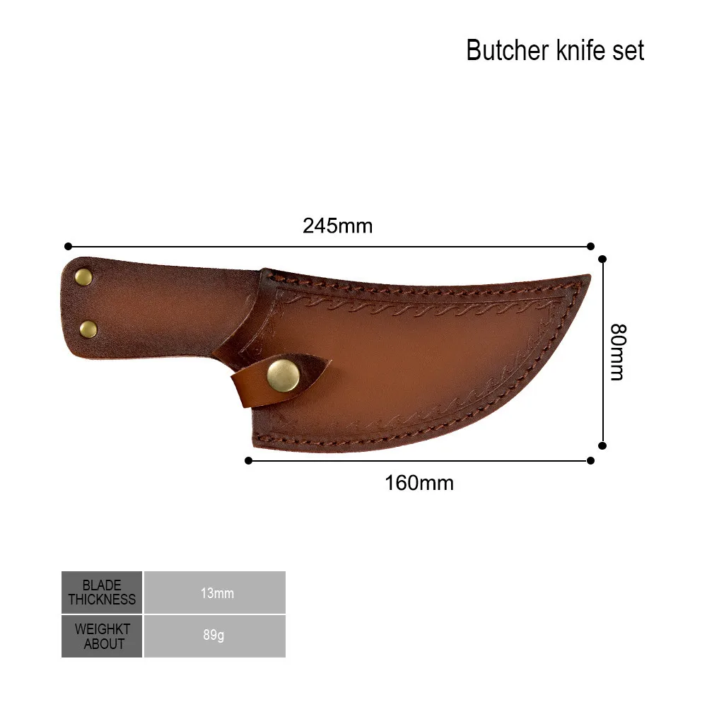 Чехол для кожаного ножа 5 дюйма обвалки мясорубки с петлей ремня | Дом и сад