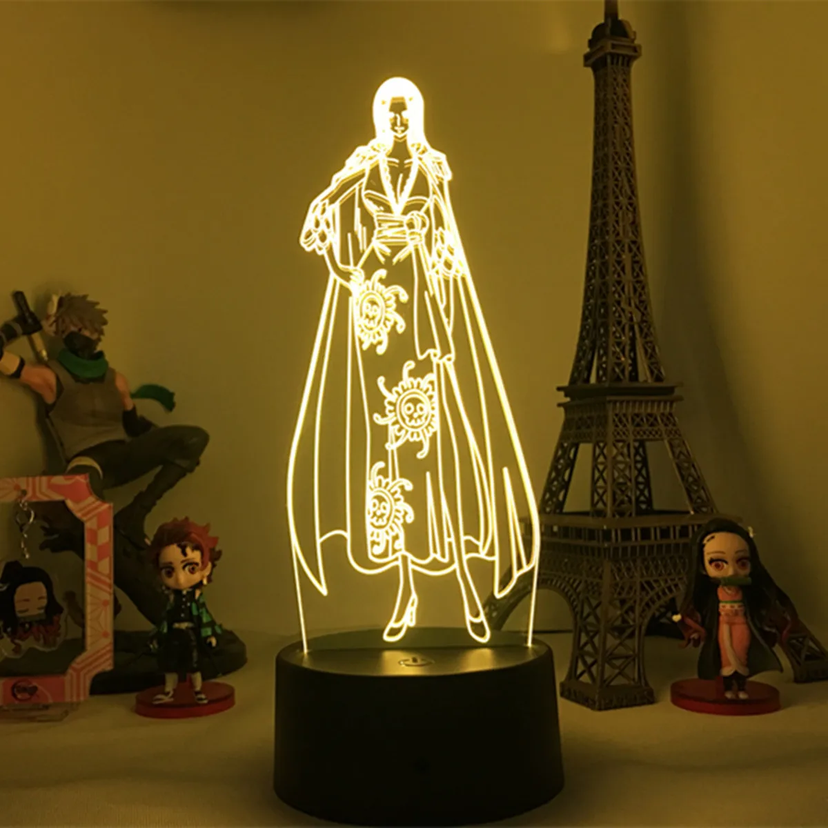 

One Piece Group Led Night Light for Kids Bedroom Decor Japanese Anime One Piece Boa Hancock 3d Lamp Gift Cool Bedside Table Lamp