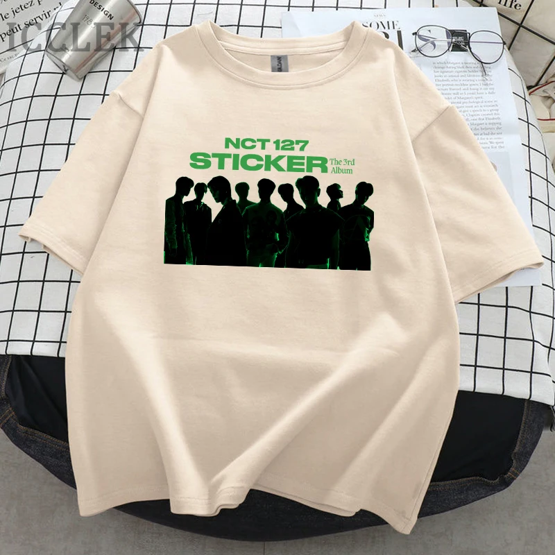 Kpop Nct 127 наклейки альбом футболки хлопковые женские мужские Графические Harajuku с - Фото №1