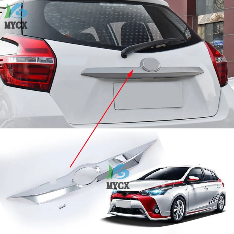 

Для Toyota Yaris XP150 2019 2020 автомобильные аксессуары наружные хромированные задние крышки багажника из АБС-пластика молдинговые ленты для седана ...