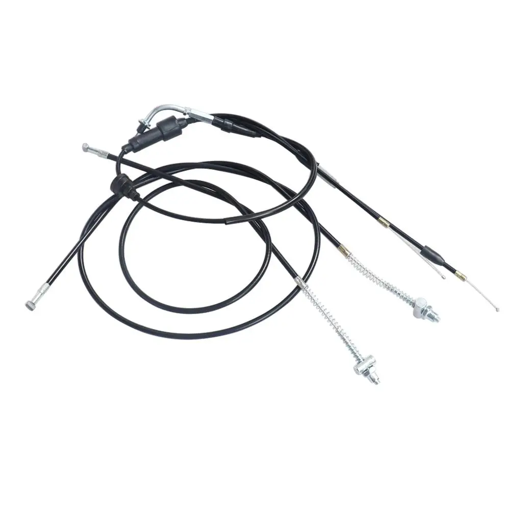 Черный кабель дроссельной заслонки мотоцикла с передним и задним тормозным
