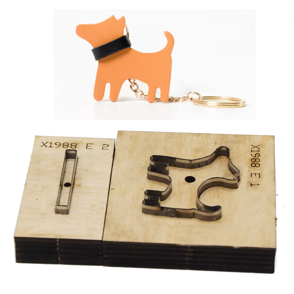 

Customized Tool MouldDIY leather craft dog shape Key Chain die cutting knife mould hand punch tool key ring hanging decoration