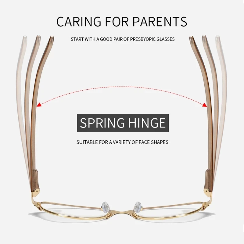 

Optical Cat Eye Reading Glasses Metal Fashion Women's Glasses Women's Eyeglasses Round Female Glasses Frame With Diopters +3.5+4
