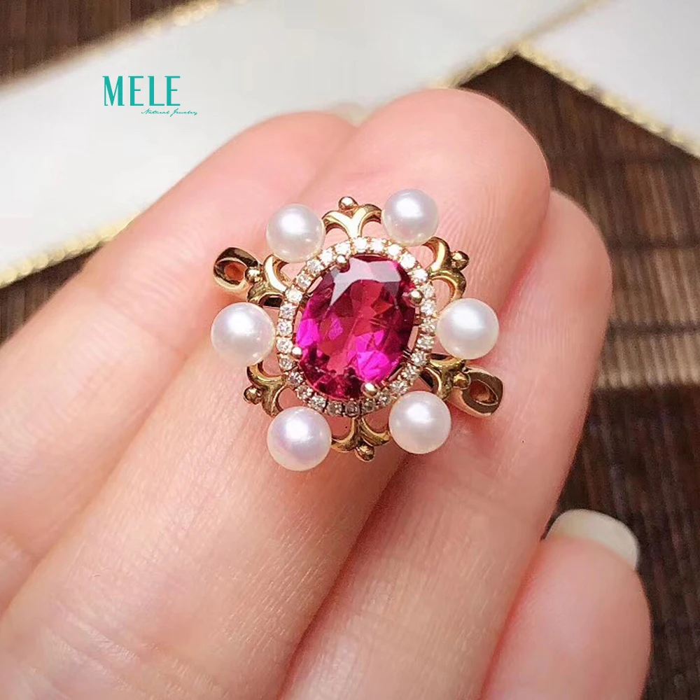 18k золото инкрустация кольцо из натурального турмалина популяции Вес 3 5 г