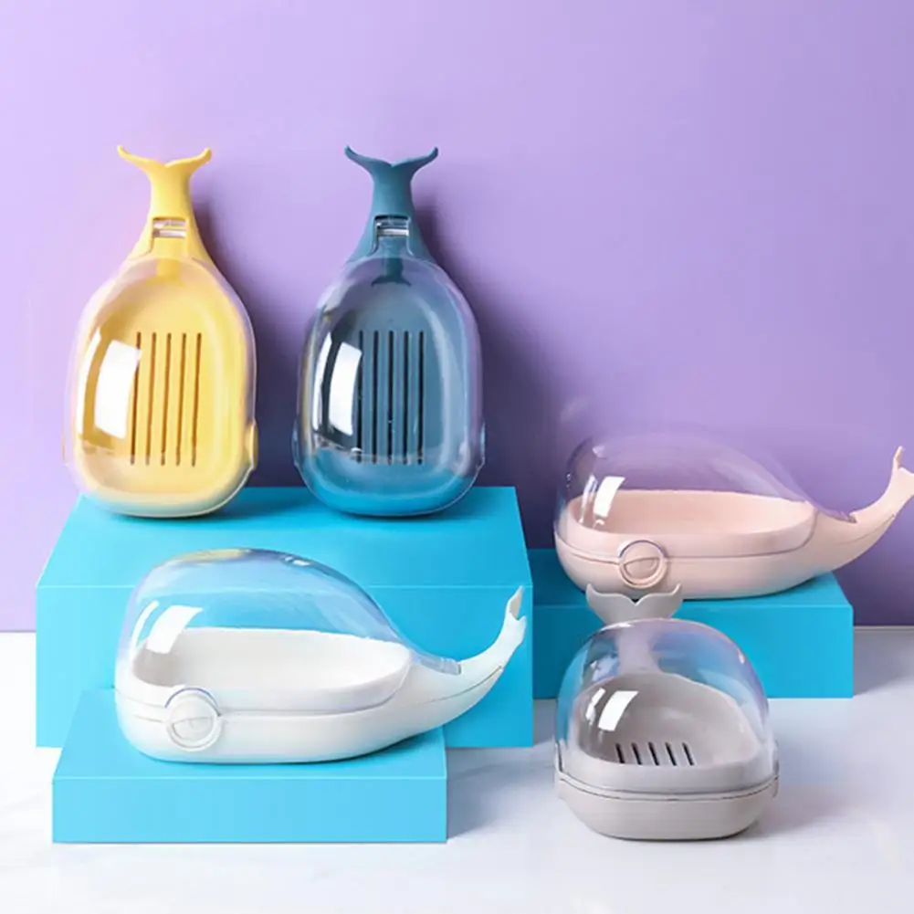 

Long Lasting Attractive Home Drainage Design Soap Box Portable Soap Dish Lightweight for Gifts