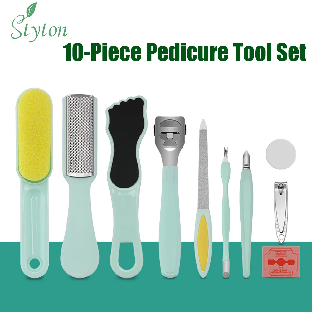 STYTON 10 шт. маникюрный набор пилок для ухода за ногами удаления мозолей и