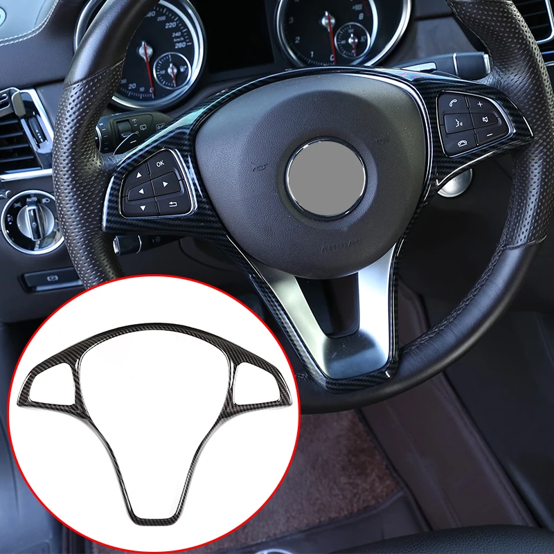 Отделка рулевого колеса из углеродного волокна ABS для Mercedes benz C E GLC CLA GLA Class W205 W213 X253