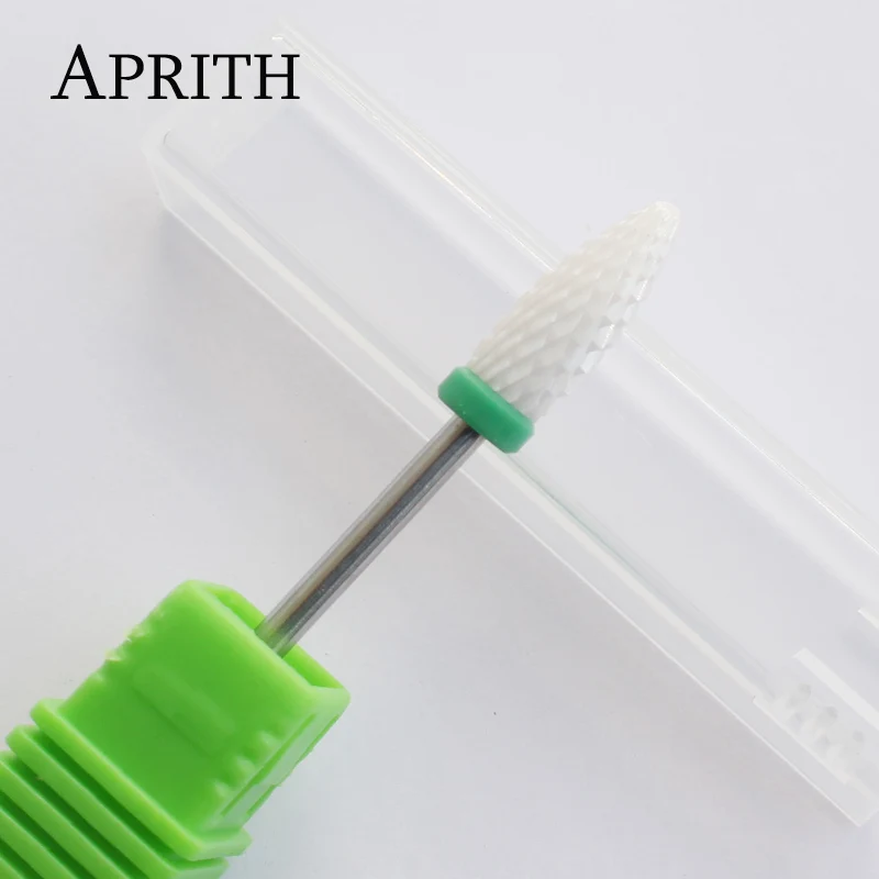 APRITH Ceramic Bullet Nail Drill Bit Electric File Machine for Manicure Apparatus Accessories Remove Gel Rotary Tool | Красота и