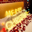Большое Рождественское украшение для дома, светодиодсветильник ка, украшение для рождественской елки, светильник вое украшение с надписью на новый год, Рождество 2019