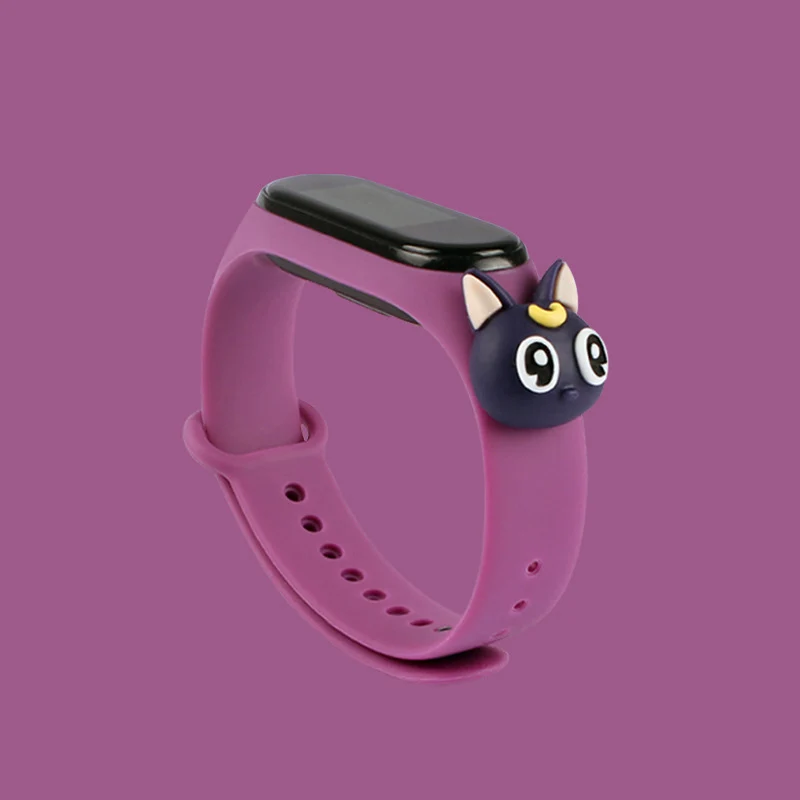 For Mi band 5 4 3 Cartoon Bracelet Smart Watch Strap Replaceable xiaomi my band belt 5 6 Strap silicone Bracelet Sport Wristband