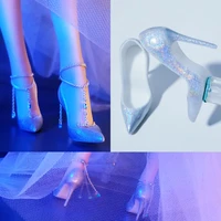 in stock 16 scale high heels hollow shoes with jewelry anklet fit 12 ph female action figure body for fans collection