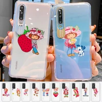 fhnblj strawberry shortcake phone case for huawei p 20 30 40 pro lite psmart2019 honor 8 10 20 y5 6 2019 nova3e