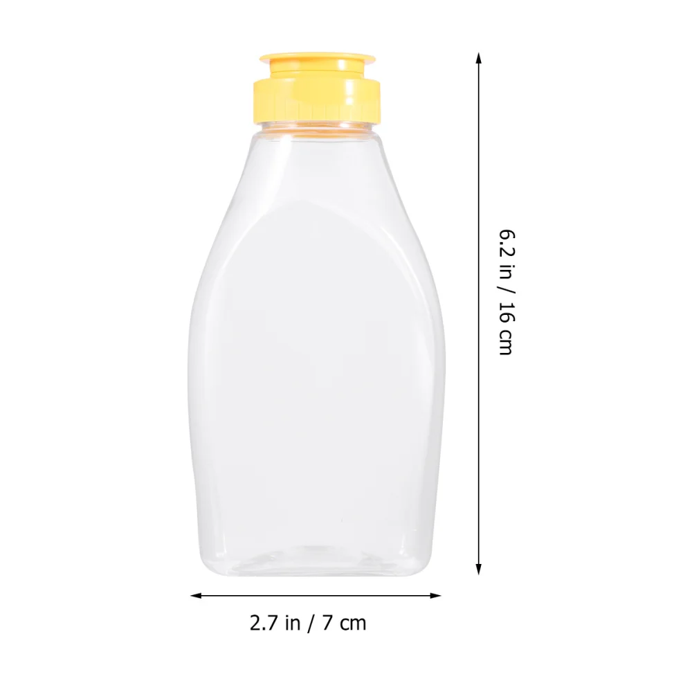 

4pcs Transparent Honey Bottle Food Packaging Bottle Honey Jar With Lid Honey Bottle Jam Container for Home (500g Capacit