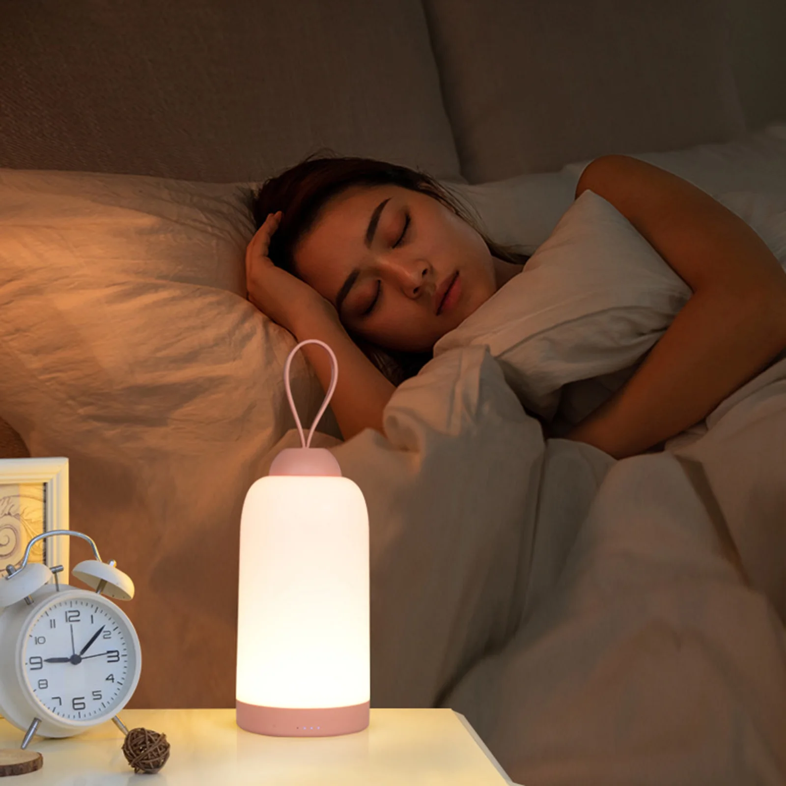 

Портативный светодиодный подвесной ночсветильник Konesky, ночник с зарядкой от USB и сенсорным управлением для спальни, гостиной, кабинета