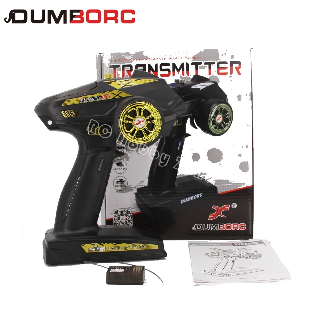 DumboRC-transmisor X6FG X6, 2,4G, 6 CANALES, sistema de Radio con receptor X6F/X6FG/X6DC/X6YC para MN-90 Rc, coche, barco, modelo, piezas de veh&iacute;culo RC-2